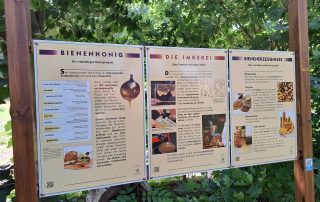 Bienenlehrpfad "Zur Post" Informationstafel die Imkerei